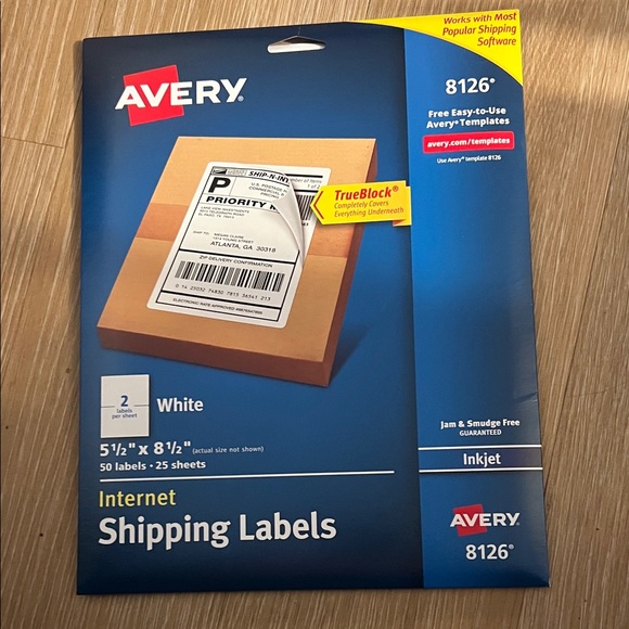 Avery TrueBlock White Shipping Labels - Picture 1 of 1